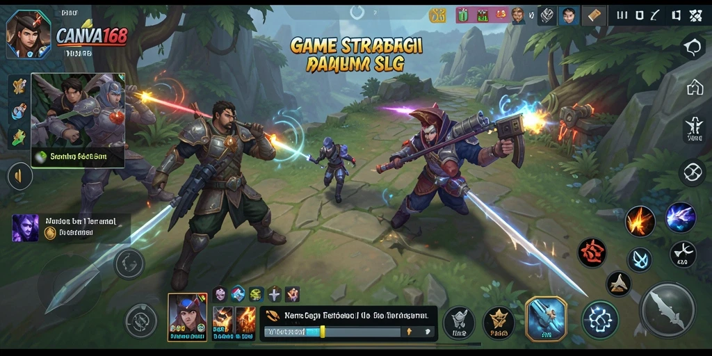 Tangkapan layar gameplay <strong>CANVA168</strong> menampilkan pertempuran strategi yang mendebarkan.