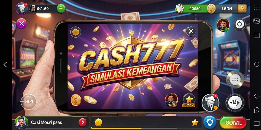 Tampilan gameplay utama CASH777 yang menegangkan dan menarik.