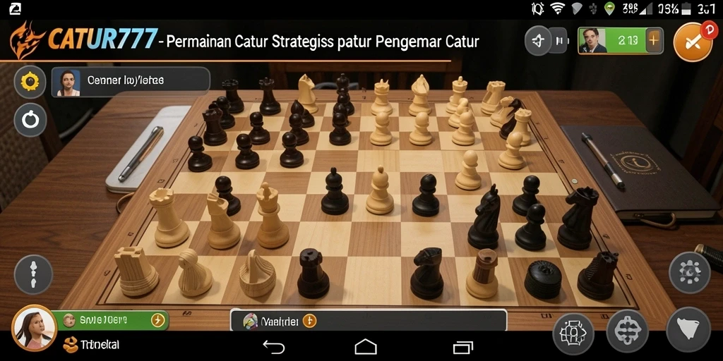 Tampilan gameplay catur yang menarik dan strategis.