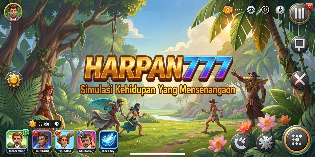 Tampilan gameplay menarik dalam HARAPAN777 dengan visual yang cerah dan interaktif.