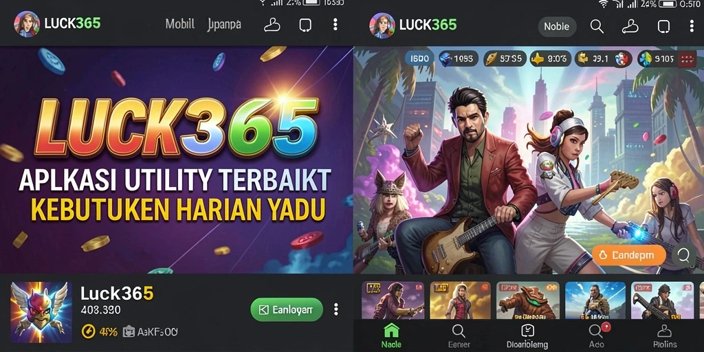 Tampilan utama LUCK365 yang memudahkan pengguna dalam mengelola aktivitas.