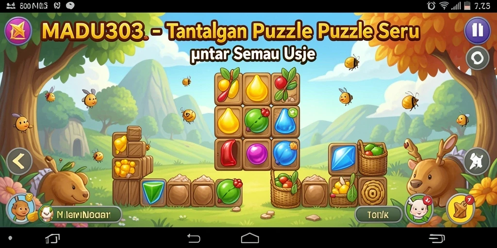 Tampilan gameplay menantang dari MADU303 dengan potongan puzzle yang berwarna-warni.