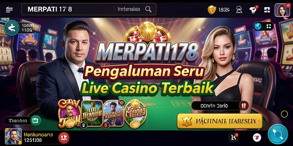 Gambar gameplay Live Casino MERPATI178 dengan dealer langsung.