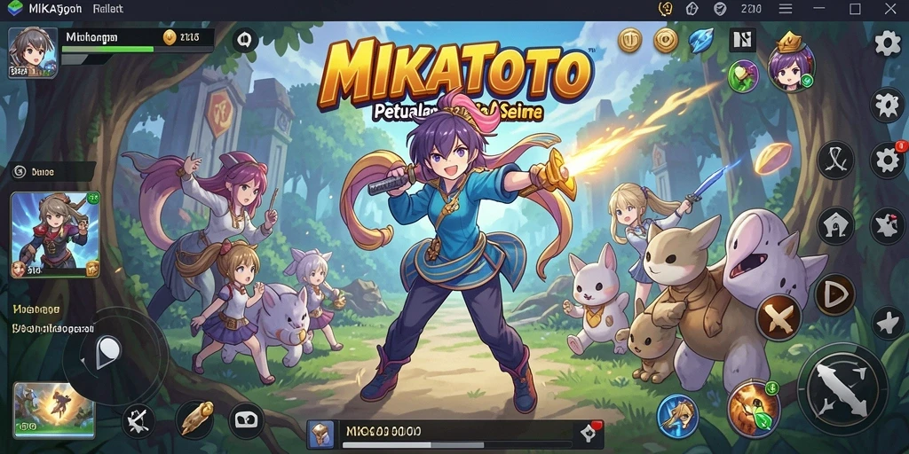 Gameplay Anime MIKATOTO yang mengesankan dan penuh aksi.