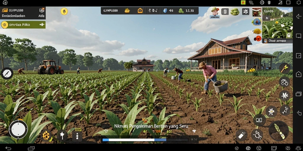 Tampilan menarik dari gameplay OLYMPUS88 saat bertani.